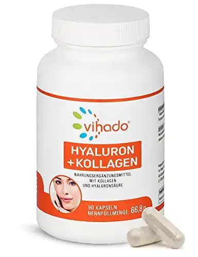 Die beste Hyaluronsäure-Kapseln Vihado, hochdosiert, 90 Kapseln 2026 Test Bestseller Hyaluronsäure-Kapseln Vihado, hochdosiert, 90 Kapseln