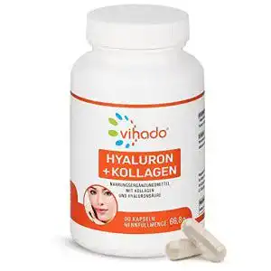 Hyaluron-Kollagen-Kapseln Vihado, Kapseln hochdosiert, 90 Kaps.