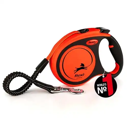 Flexi-Leine für große Hunde flexi Rollleine Xtreme, schwarz orange
