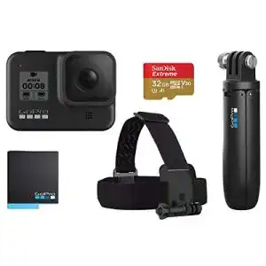 Outdoor-Kamera GoPro HERO8 Black Bundle, inkl. Shorty Stativ