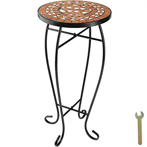 Mosaiktisch TecTake 800571 Mosaik Blumenhocker, rund, Ø 30cm