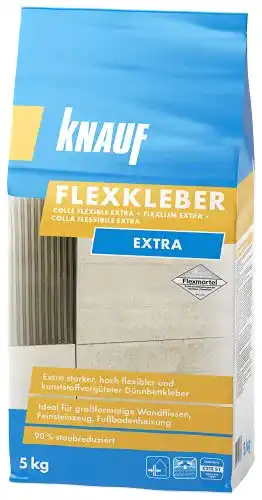 Fliesenkleber Knauf 201622 Flexkleber eXtra, Mörtel 5 kg Naturstein