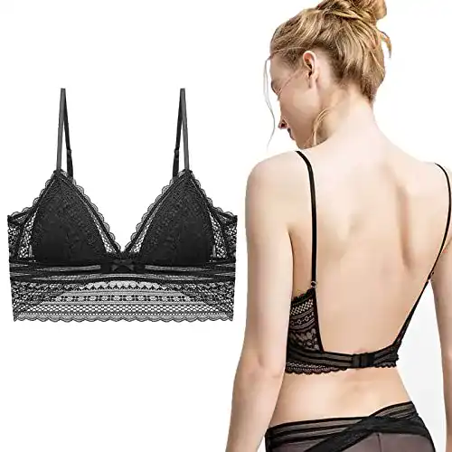 Rückenfreier BH BOFUNX Damen Unsichtbar Triangel Spitze BH