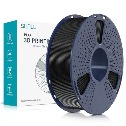 Sunlu-Filament SUNLU PLA+ Filament Schwarz 1,75 +/- 0,02 mm