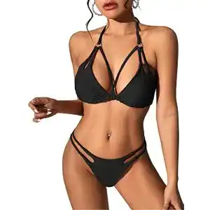 String-Bikini PONCEAU Damen Bikini Set Sexy String Tanga Bikini