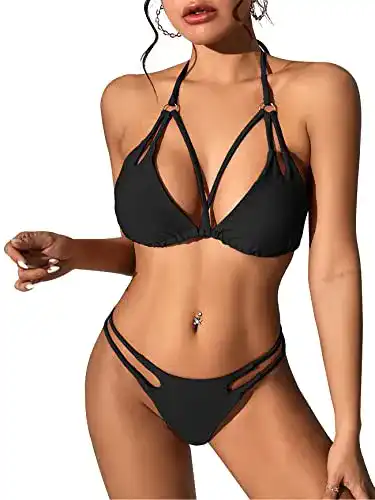 String-Bikini PONCEAU Damen Bikini Set Sexy String Tanga Bikini