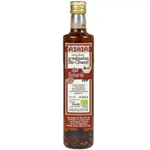 Chiliöl direct&friendly Bio Olivenöl, extra scharfe Bio Chili (500 ML)