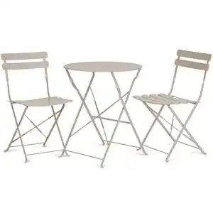 Gartentisch mit Stühlen Vanage Bistro Set Balkon 3-teilig