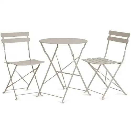 Gartentisch mit Stühlen Vanage Bistro Set Balkon 3-teilig