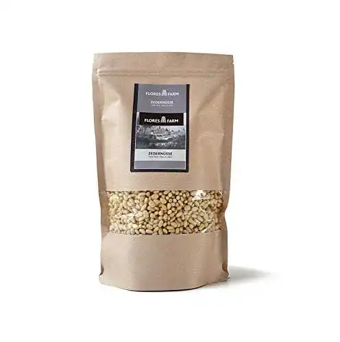 Zedernüsse Flores Farm, 500g, BIO zertifizierte Rohkostnüsse