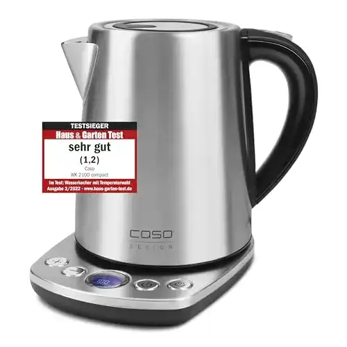 Wasserkocher 1,2 Liter Caso 1869 WK2100 Compact, Edelstahl