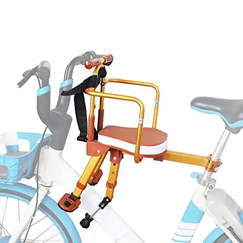 Kindersitz Fahrrad vorne XIEEIX mit klappbarem Leitplankengriff
