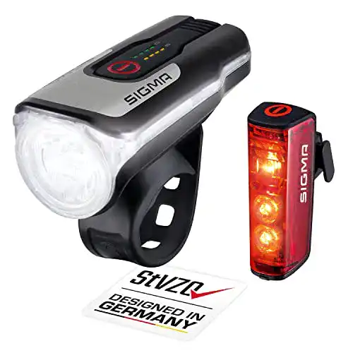 Fahrradbeleuchtung USB SIGMA SPORT – LED Fahrradlicht Set