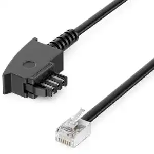 Telefonkabel deleyCON 3,0m TAE-F Stecker auf RJ11 Stecker