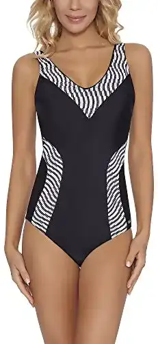 Badeanzug aQuarilla Damen Roma (Schwarz, 38)