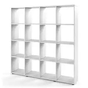 Bücherregal Vicco Raumteiler Karree 16 Fächer Standregal, weiß
