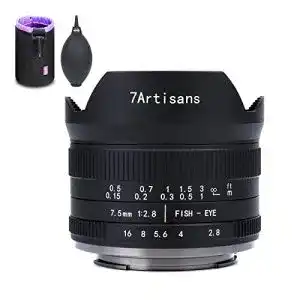 Fisheye-Objektiv 7artisans 7.5mm F2.8 II APS-C, 190° Blickwinkel