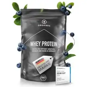Bio-Proteinpulver ORGAINIC Bio Blaubeere Whey Protein, 1000g
