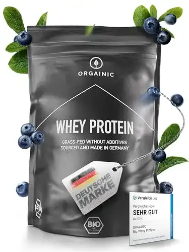 Bio-Proteinpulver ORGAINIC Bio Blaubeere Whey Protein, 1000g