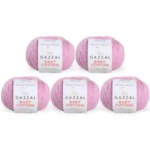Babywolle Gazzal 5 Knäuel (Packung) insgesamt 250 g Baby Cotton