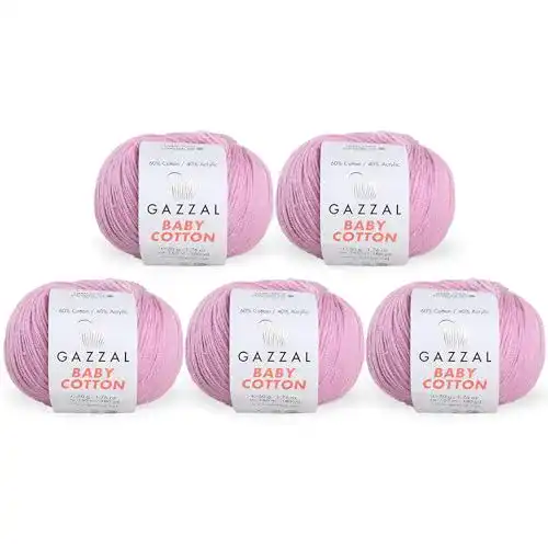 Babywolle Gazzal 5 Knäuel (Packung) insgesamt 250 g Baby Cotton