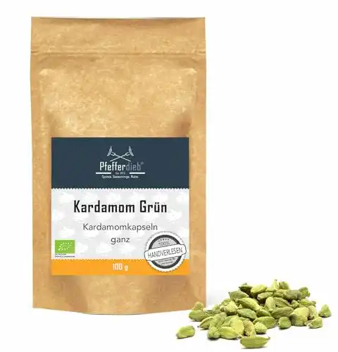 Kardamom (ganz) Pfefferdieb Wilder Grüner Kardamom ganz, 100g