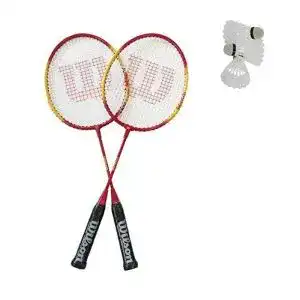 Federball-Set Wilson Impact Federballschläger, 2 Stck, 3 Federbälle