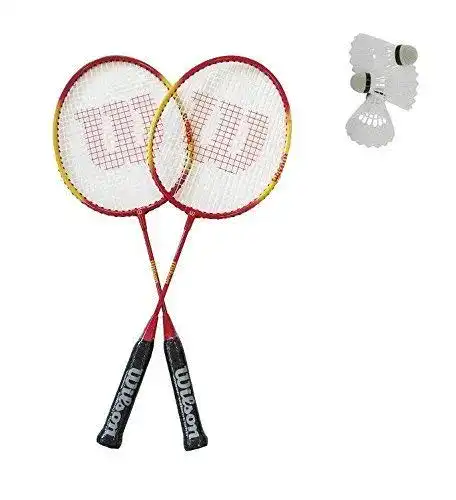 Federball-Set Wilson Impact Federballschläger, 2 Stck, 3 Federbälle