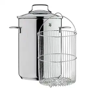 Spargeltopf WMF hoch mit Glasdeckel 16cm, Dampfgarer 5,0l