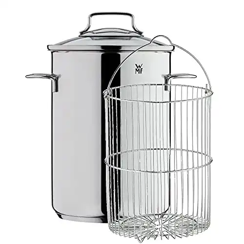 Spargeltopf WMF hoch mit Glasdeckel 16cm, Dampfgarer 5,0l