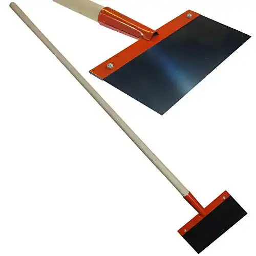 Stoßscharre A+Z Artikel 30 cm mit montiertem Stiel 1300 x 35 mm