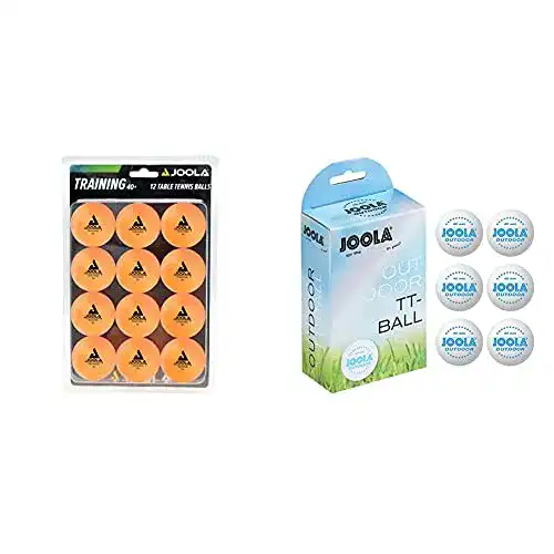 TischtennisbÃ¤lle JOOLA Unisex – Erwachsene TT-Ball Outdoor, Weiß, 40 mm & Tischtennis-Bälle Training