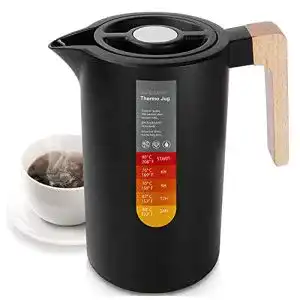 Isolierkanne 1 Liter YUANJ Thermoskanne 1L, Stainless Steel 304