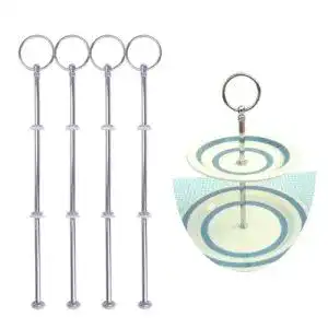 Etagerenstangen Boxcute 8 Sets silberfarbe Metallstange