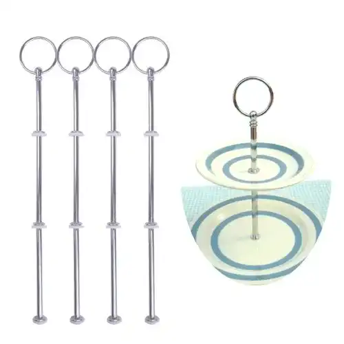 Etagerenstangen Boxcute 8 Sets silberfarbe Metallstange
