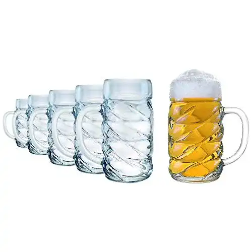 Maßkrug Stölzle Lausitz Diamond 1l Bierkrug im Diamanten-Design