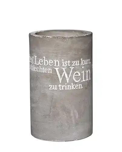 Weinkühler Räder Vino Beton Das Leben ist zu kurz