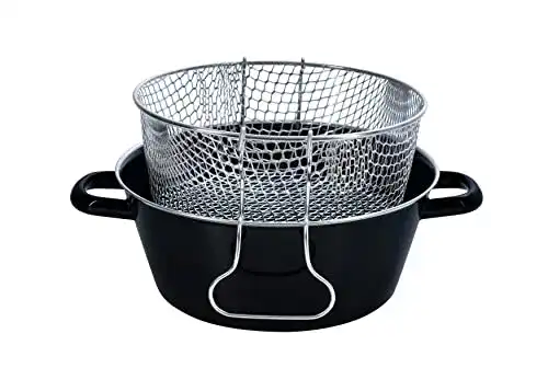 Frittiertopf Riess, 0052-022, Pommes-frites Pfanne mit Einsatz 24
