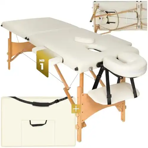 Massageliege TecTake Mobile 2 Zonen höhenverstellbar + Tasche