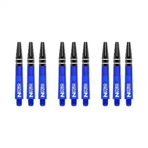 Dart-Schaft RED DRAGON Nitrotech Kurz Schäfte – Blau – 3 Sets