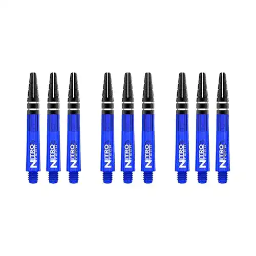 Dart-Schaft RED DRAGON Nitrotech Kurz Schäfte – Blau – 3 Sets