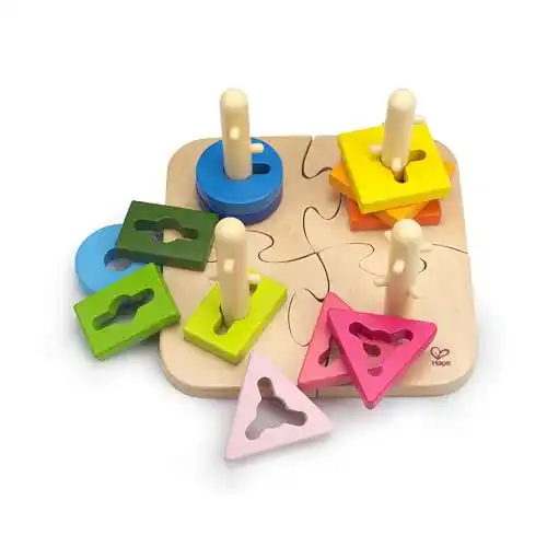 Steckpuzzle Hape E0411 – Kreatives , Motorikspielzeug, aus Holz