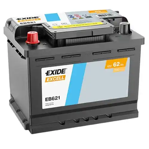 Autobatterie 62 Ah EXIDE EB621 Excell Starterbatterie 12V 62Ah