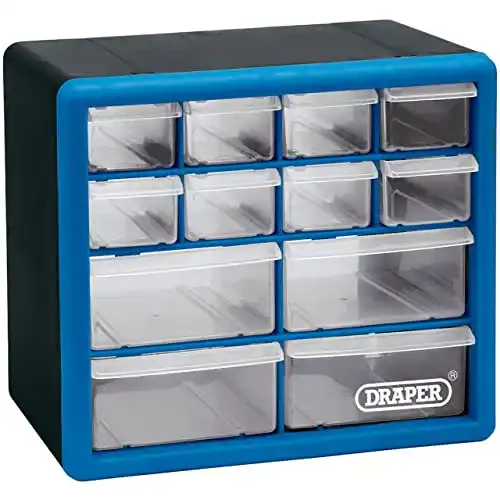 Kleinteilemagazin Draper 12014 Organizer, 12 Fächer
