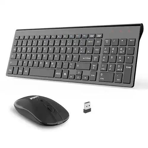Tastatur-Maus-Set LeadsaiL Tastatur Maus Set Kabellos, 2.4G