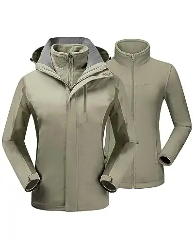 3-in-1-Jacke Damen QUEENIEKE Wasserabweisend Outdoorjacke