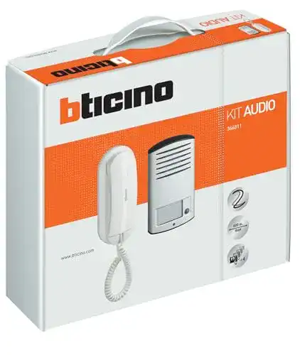Türsprechanlage Einfamilienhaus Bticino 36681 mit 1 Hörer, 2 Kabel