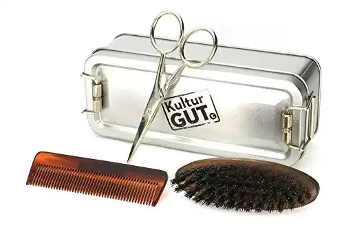 Bartschere KulturGUT Herren Geschenk: Bartpflege Set in Klappbox