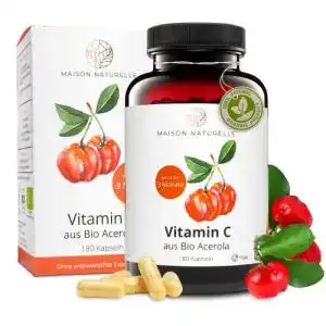 Acerola-Kapseln Maison Naturelle ® Vitamin C Kapseln, 180 Stück