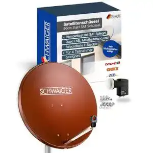Schwaiger-Satellitenschüssel SCHWAIGER 524 Sat Anlage, 75 x 85